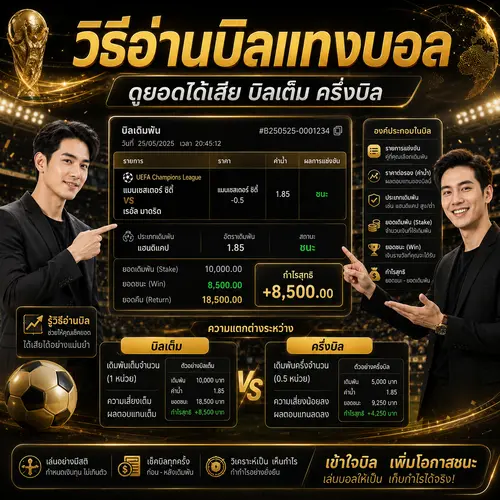 วิธีอ่านบิล แทงบอล